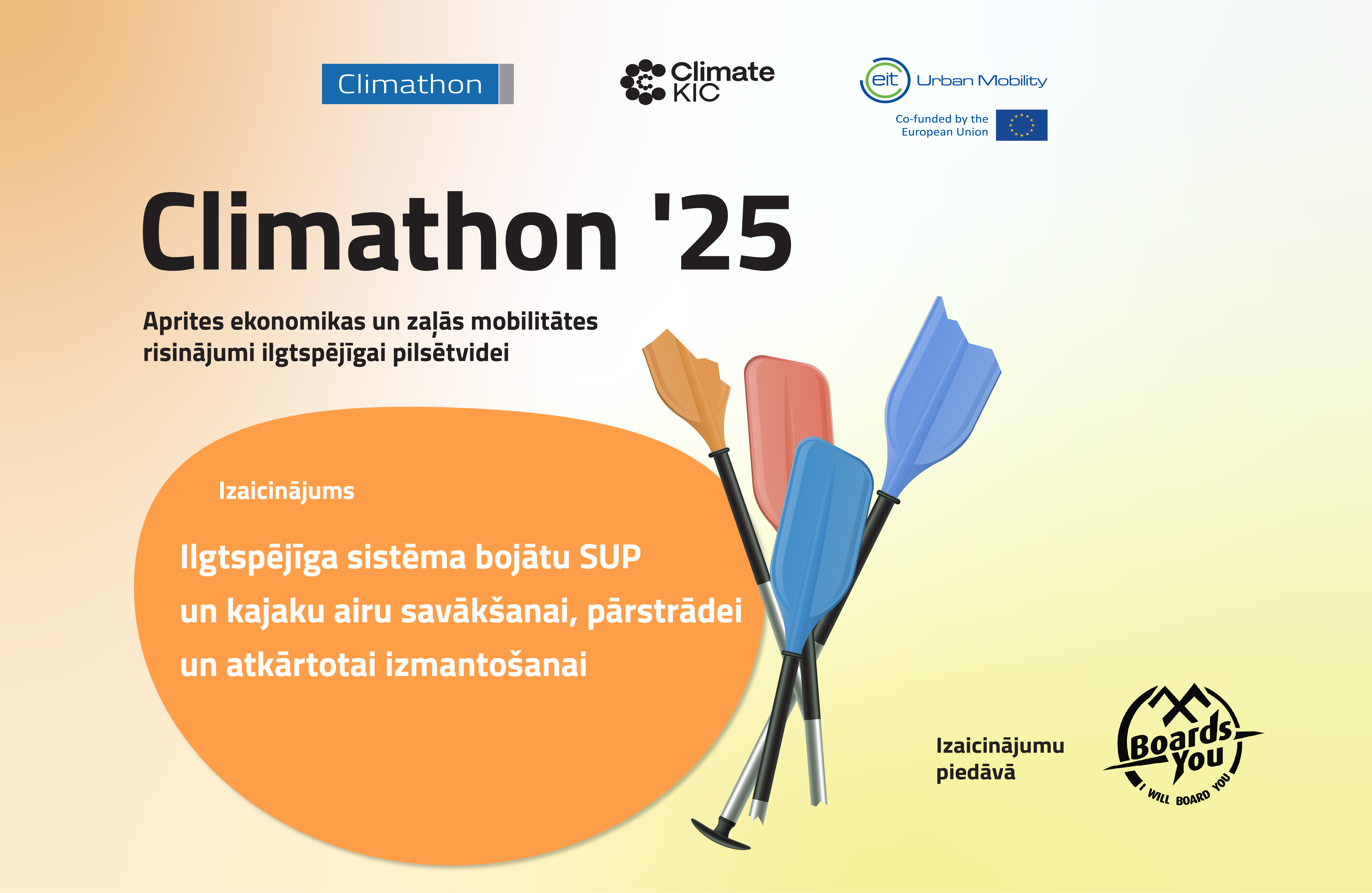 Ilgtspējīga sistēma bojātu SUP un kajaku airu savākšanai, pārstrādei un atkārtotai izmantošanai